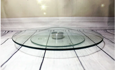 Тортівниця скляна, що обертається на ніжці Helios 300 мм 1 шт (6841) 6841 фото