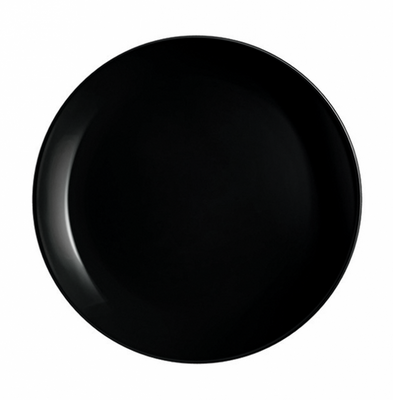 Тарелка обеденная черная (подставная) Diwali Black 250 мм Luminarc (P0867) P0867 фото
