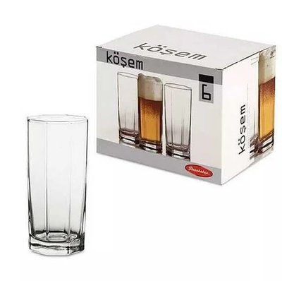 Набір високих склянок Kosem 265мл 6шт Pasabahce 42078 42078 фото