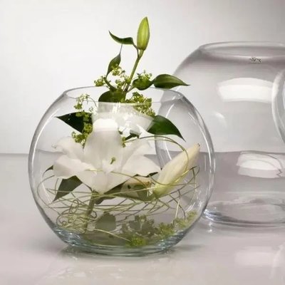 Круглый ваза-шар из стекла Pasabahce Флора 160х120мм (45068) 45068 фото