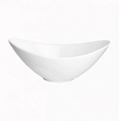 Салатник білий порцеляновий "човник" Extra white 270х180 мм Helios (W226) W226 фото