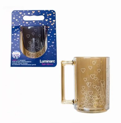 Кружка чайная с сердечками Luminarc Золотой мед Фитнес 320 мл (Q4201) Q4201 фото