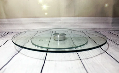 Блюдо-тортівниця обертова скляна на крутній ніжці Helios 250 мм 1 шт (6840) 6840 фото