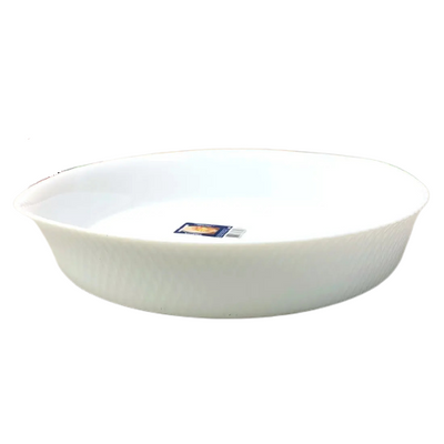 Белое круглое блюдо для запекания и подачи Люминарк Smart Cuisine Wavy 260 мм Q8164 Q8164 фото