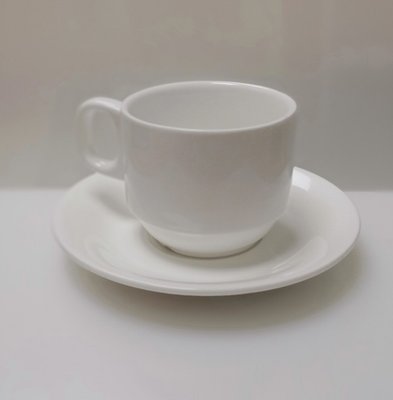 Чашка фарфоровая 240 мл с блюдцем Extra white Helios (W286) W286 фото