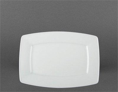 Тарілка прямокутна порцелянова біла сервірувальна Lubiana Victoria 320х225 мм (2758) 2758 фото