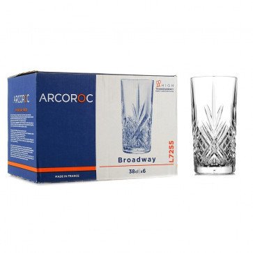 Набір склянок Arcoroc Broadway 380мол 6шт L7255 L7255 фото