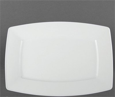 Тарелка прямоугольная фарфоровая для сервировки Lubiana Victoria 380х270 мм (2762) 2762 фото