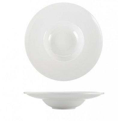 Тарелка глубокая из фарфора для пасты с широким бортом Extra white 11,5* Helios (W118) W118 фото