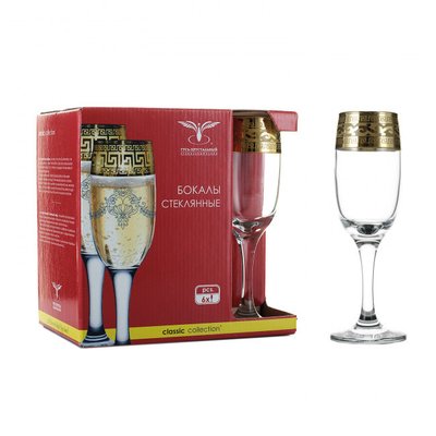 Набір келихів "Версаче" для шампанського 190мл 6шт PROMSIZ GE08-419 GE08-419 фото