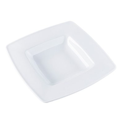 Тарелка белая глубокая квадрат из фарфора Lubiana Victoria 230х230 мм (2720) 2720 фото