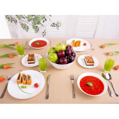 Столовый сервиз тарелок и салатников белый Arcopal Zelie 19 предметов (L4123) L4123 фото