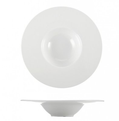 Тарелка фарфоровая для пасты с широким бортом Extra white 235мм Helios (W115) W115 фото