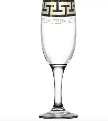 Набір келихів для шампанського "Грецький візерунок" 190мл 6шт PROMSIZ GE03-419 GE03-419 фото
