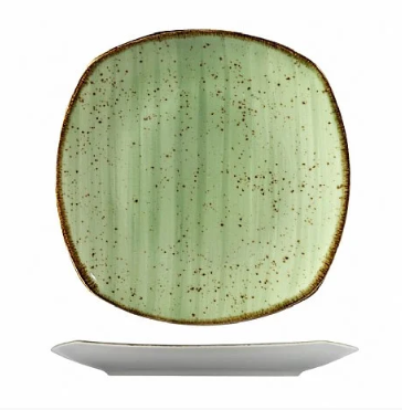 Тарілка квадратна зелена Kutahya Porselen Corendon 270 мм (GR3227) GR3227 фото
