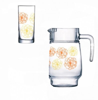 Набір для напоїв Big Flower Orange 7 предметів Luminarc (Q5618) Q5618 фото