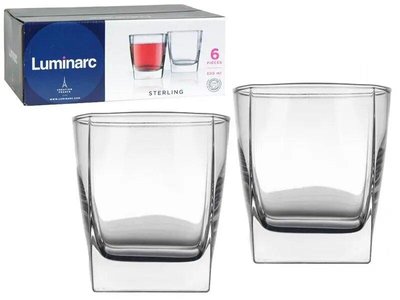 Набір низьких склянок з квадратним дном Luminarc Sterling 300 мл 6 шт (N0755) N0755 фото