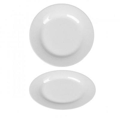 Тарелка белая круглая ресторанная из фарфора Helios десертная 190 мм (4401) 4401 фото