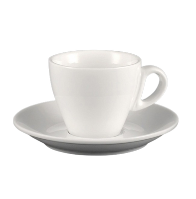 Чашка для еспресо фарфорова з блюдцем Extra white 75 мл Helios (W287) W287 фото