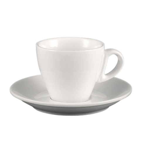 Чашка для еспресо фарфорова з блюдцем Extra white 75 мл Helios (W287) W287 фото