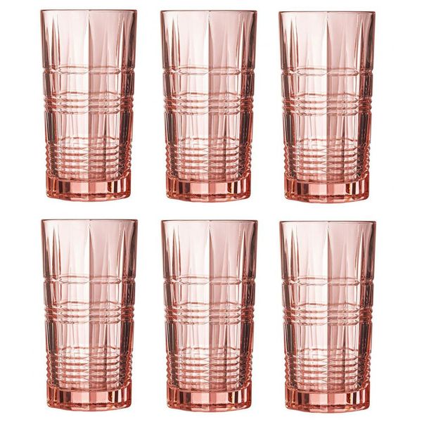 Набір склянок рожевих високих Dallas Luminarc 380 мл (P9164) P9164 фото
