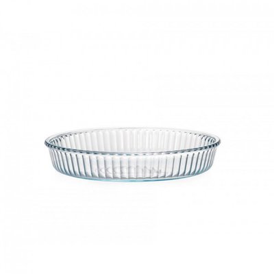 Круглая стеклянная форма для запекания 31.7 см Borcam, жаропрочная посуда 59014 59014 фото
