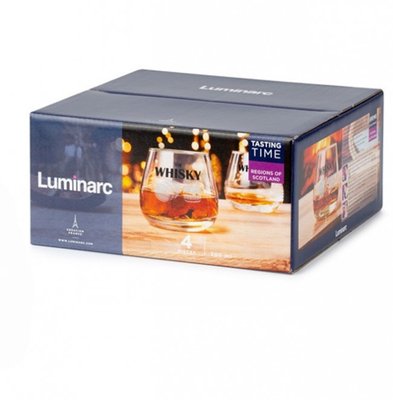 Набір низьких склянок краплеподібної форми Luminarc "Whisky" 300 мл 4 шт (Q3171) Q3171 фото