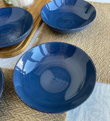 Глубокая фарфоровая тарелка Helios синяя 200 мм (4211) 4211 фото