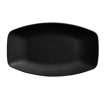 Чорна порцелянова прямокутна тарілка Kutahya Porselen Corendon 190х115 мм (NM3419) NM3419 фото