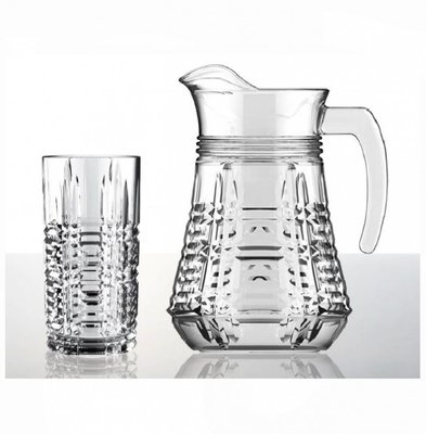 Набір глечик 1300 мл + 6 склянок 250 мл "Athena" City Glass (3S300058) 3S300058 фото