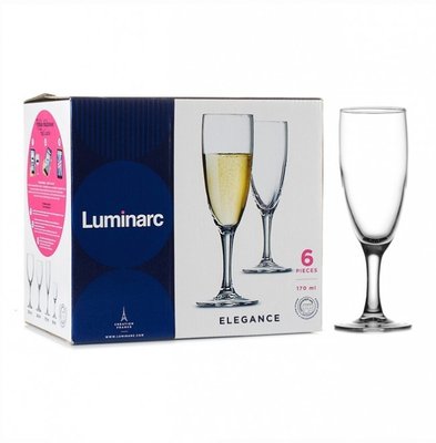Набір келихів для шампанського Elegance Luminarc 170мл 6шт (P2505) P2505 фото