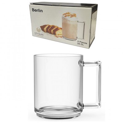 Набір кухлів для чаю та капучино-лате 330 мл "Berlin Mug" 2 шт (3M300205) 3M300205 фото