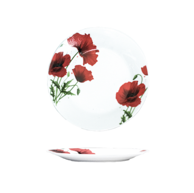 Тарелка десертная с красными маками 180 мм Helios (4333) 4333 фото