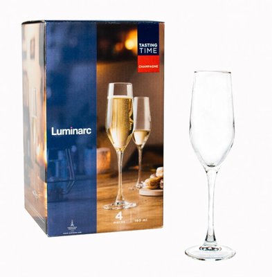 Набір скляних келихів для шампанського Luminarc "Шампань" 4 шт 160 мл (P6818) P6818 фото