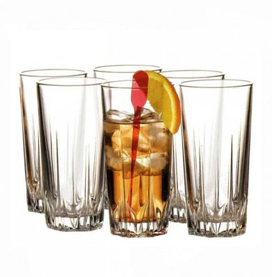 Набор высоких стеклянных стаканов Pasabahce Карат 335 мл 6 шт (52888) 52888 фото