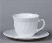 Белый чайный сервиз чашки 190мл + блюдца Helios Бабочки из 13 предметов (7402) 7402 фото
