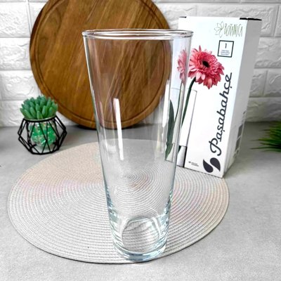 Конусна скляна ваза 26 см Pasabahce Flora 43177 43177 фото